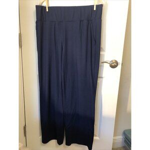 Elizabeth Clarke Pull On Modern Pants with StainTech Large-Navy NWOT